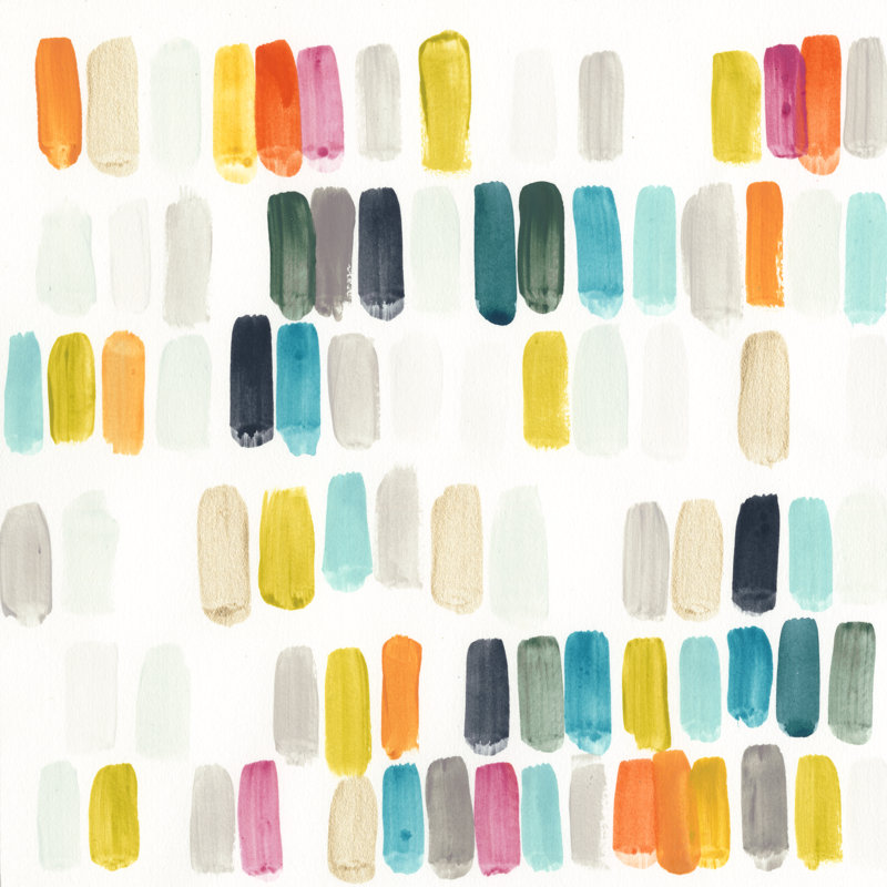 Bright Swatches I by June Erica Vess - Wrapped Canvas Painting, 30cm H x 30cm W