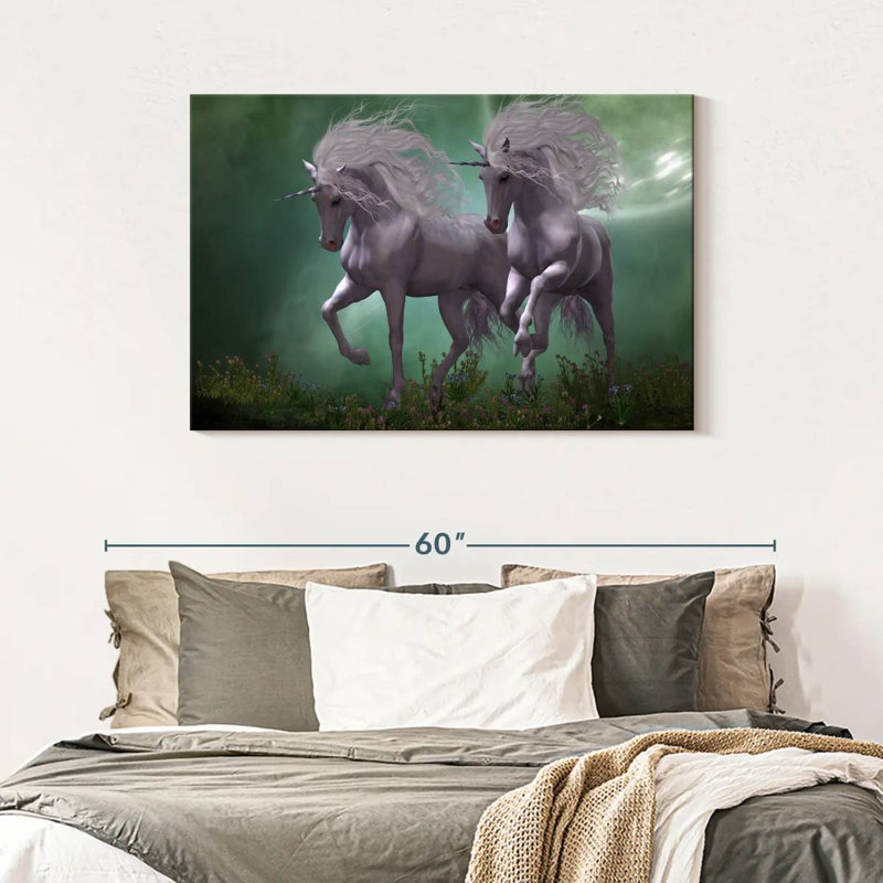 Unicorn Lovers, 30" H x 45" W