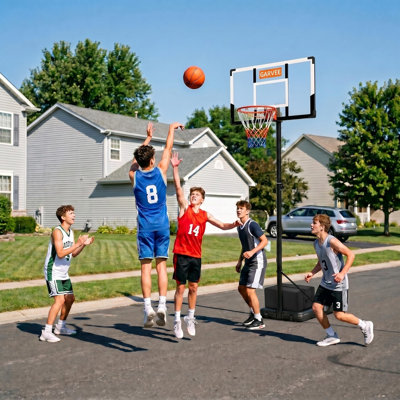 Portable Basketball Hoop 3 to 10 Foot Adjustable Height System