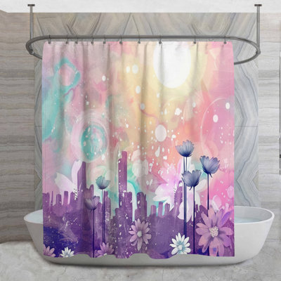 Rideau de douche Fantasy Cityscape