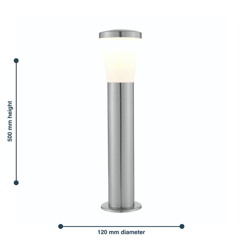 Bhuralal Brushed Stainless Steel Integrated LED Metal Bollard Light