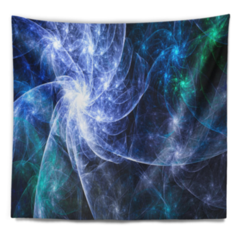 Tapisserie de motif abstract fractal star, H 32 po x l 39 po