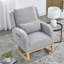 Fauteuil à bascule moderne à dossier haut avec coussin lombaire et poches latérales Modern