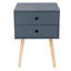 Omarion Premium 2 Drawer Bedside Table - Stylish Two-Tone Nightstand Cabinet-90294250