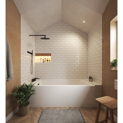 Grayley 66'' x 32'' Soaking Acrylic Bathtub