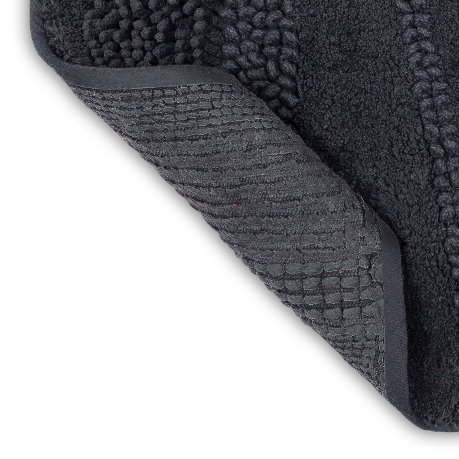 Laverne Cotton Bath Rug, 27" W x 45" L, Charcoal