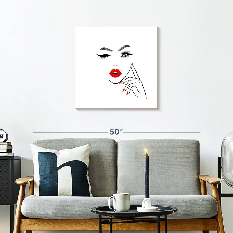 Winking Beauty, 24" H x 24" W
