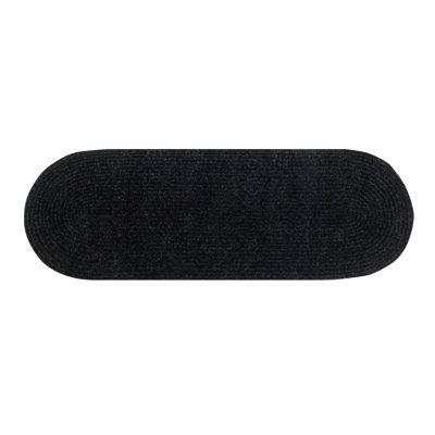 Mariela Polyester Chenille Braided Area Rug - Black