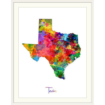 Francy «Texas Map» par Abarca, impression