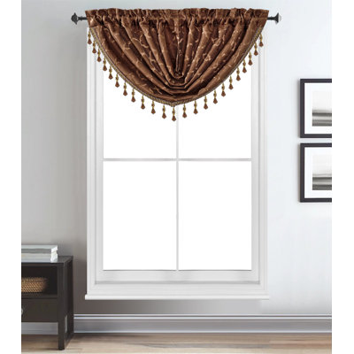 Solid Colour Pointed Window Valance
