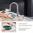 Kitchen Sink Soap Dispenser Chrome, Under Sink Soap Dispenser With 40" Silicone Extension Tube Kit,Say Goodbye To Frequent Refills