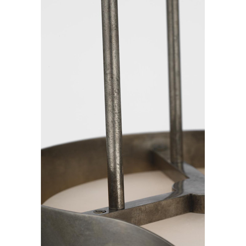 Anne-Marie Barton Armise Pendant with Nova Frost, Mottled Pewter, 245.25" H x 11" W, White