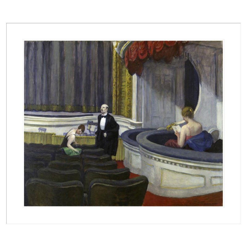 «Two on the Aisle» par Edward Hopper, impression giclée sur cadre, H 33,5 po x l 38,72 po
