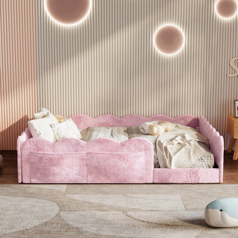 Full Size Upholstered Floor Bed