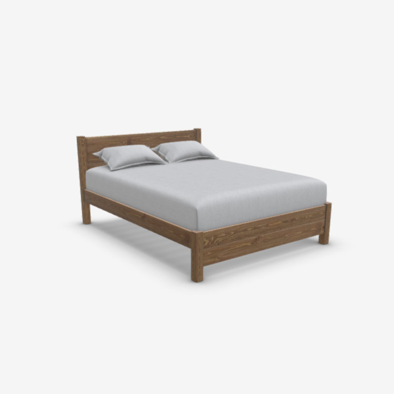 Cadre de lit Edgilyn, Grand lit, Expresso Wood