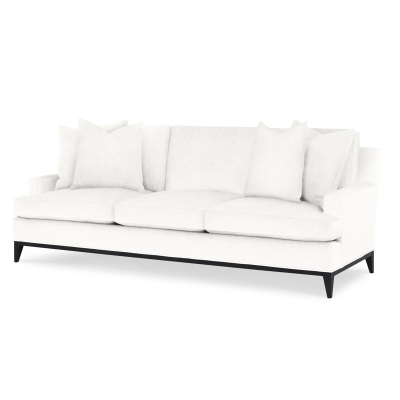 Dapper Upholstered 88'' Sofa, Espresso, Venice Ivory