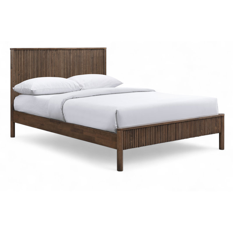 Kirsty Solid Wood Bed, Walnut, Full / Double