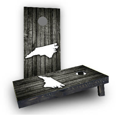 North Carolina Wood Slate & Map Cornhole Board Set