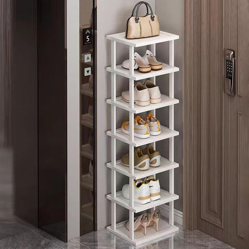 7-Tier Modern Bamboo Shoe Rack - Vertical, Slim, Space-Saving Shoe Organizer For Small Spaces, Closet, Entryway, Corner, Garage, Bedroom