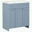 Meuble-lavabo de salle de bain avec lavabo en céramique, 2 portes à fermeture douce et tiroir profond à deux niveaux-571821650