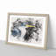 Pied Heron - Picture Frame Painting Print-56851745-56851742