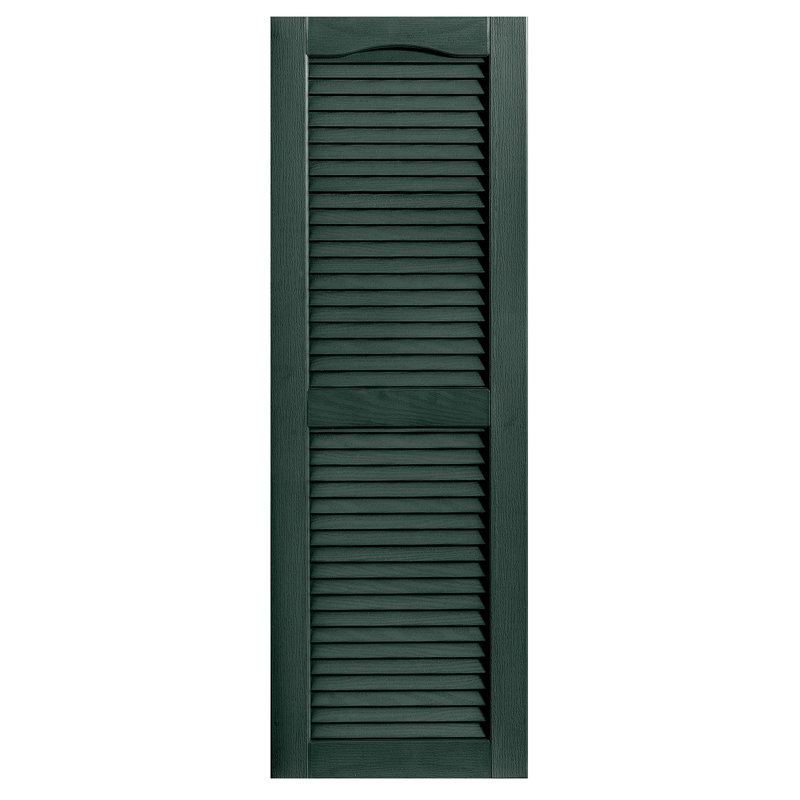 Cathedral Top Custom Open Louvre Shutters Pair, 39" H x 16" W x 1" D, Pine