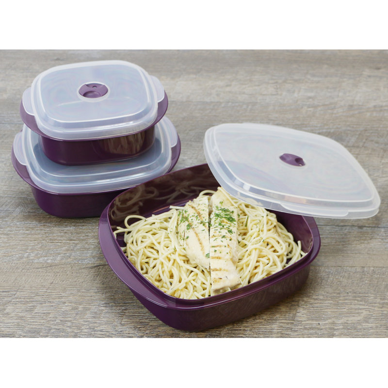 Ensemble de 3 contenants alimentaires Argelis, Prune