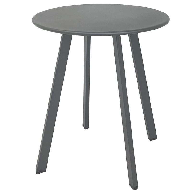 Table d'appoint Modern Modern - Table de bout intérieure et extérieure, H 19,7 po x l 15,75 po x P 15,75 po, Gris