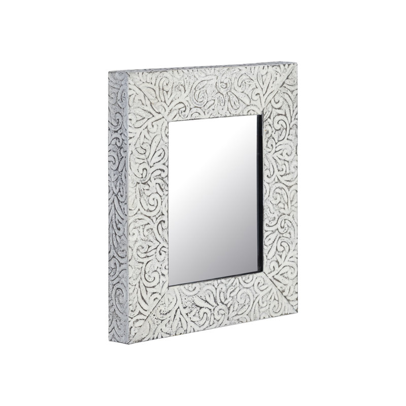 Gray Iron Antique Mirror Medium, 11.25" x 9.25"