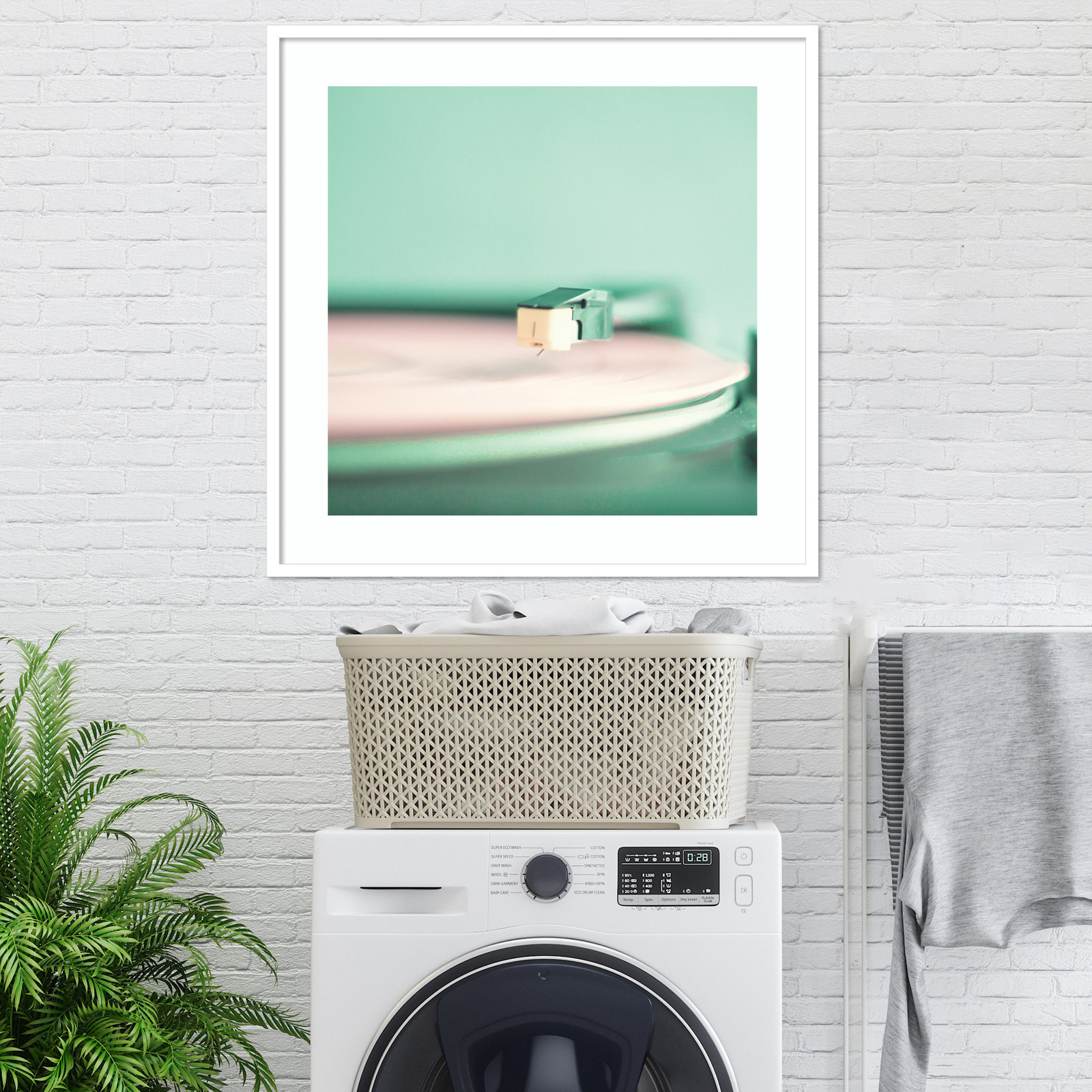 Analogue by Caroline Mint, White, 20.25" H x 20.25" W x 0.88" D