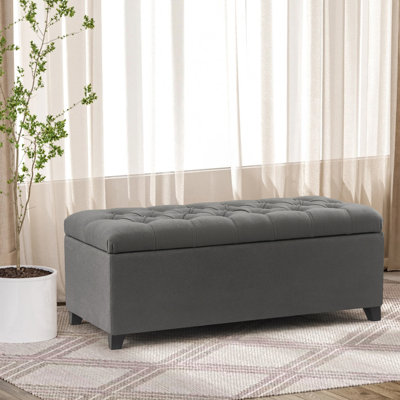 40 Inches Upholstered Storage Ottoman Bench by Winston Porter