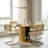 7-Piece Extendable Oval Dining Set With Storage Shelf, Velvet Chairs & Stainless Steel Base, Seats 6-1788315023-1788315015-1788315014