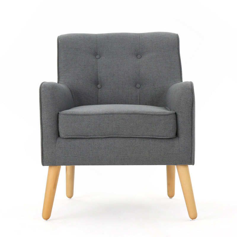 Chaise avec accoudoirs, Gris anthracite