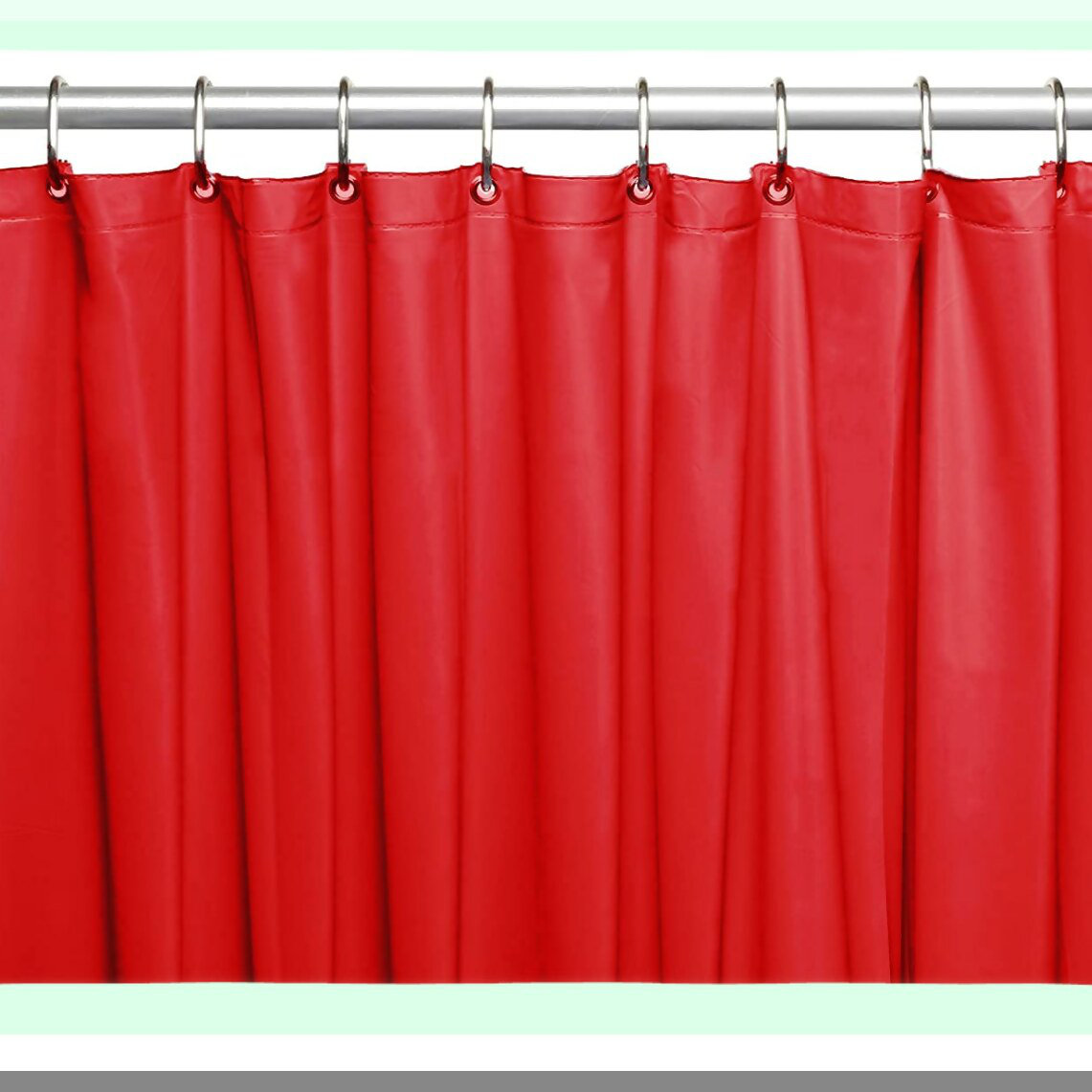 BRBCA ElegantGuard Heavy Duty Vinyl Shower Curtain Liner with Metal Grommets - Red | Wayfair