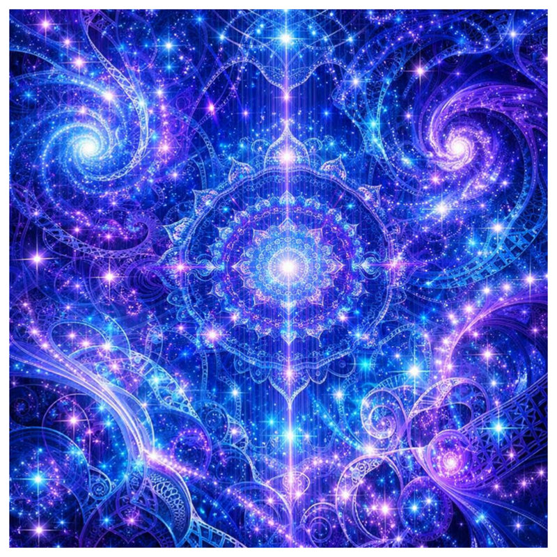 Tapis de bain Intricate Cosmic Mandala, 34in W x 21in L