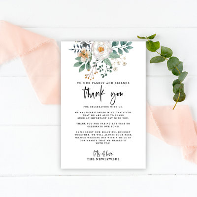 Ensemble de 56 cartes de mariage Spring Greenery Florals pour la réception de table, famille, amis