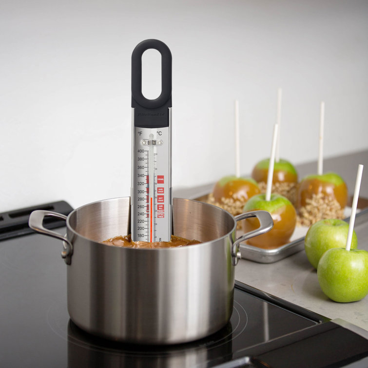 15 Deep Fryer Thermometer with Clip - Stainless Steel Dial