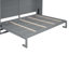 Grand lit escamotable mural avec armoires, gris