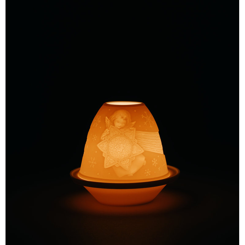 Lithophane Angel with Star 3.54" Novelty Light