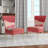 Upholstered Floral Side Chair - Modern floral Accent Chair-90396807