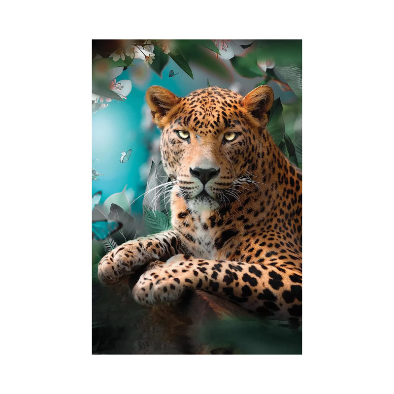 The Colourful Leopard, H 26 po x l 18 po x P 1,5 po