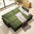 93'' Wide Chenille Tufted Convertible Sofa Bed with Pull-Out Sleeper and 5-Position Adjustable Backrest-113947854
