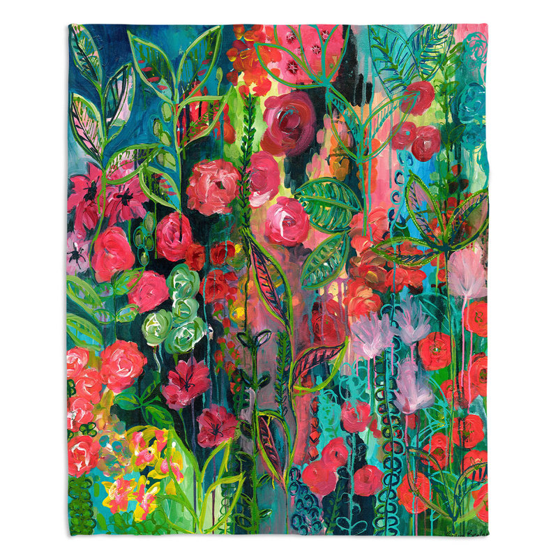 Hand Woven Throw Blanket, 51" W x 60" L