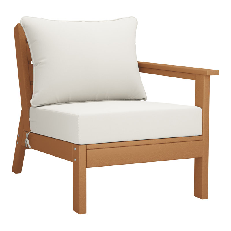 Ensemble de sièges profonds avec coussins, Teak, White