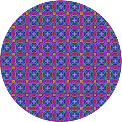 Tapis décoratif bleu géométrique