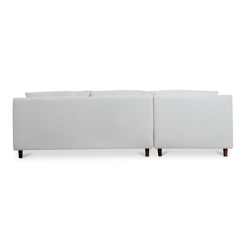 Hutton 2 - Piece Chaise Sectional, Left Hand Facing, White Crypton® Chenille