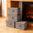 4Pack Storage Box With Flip Lid, Cotton And Linen Fabric Storage Box, Foldable Shelf Clothes Storage Cube, With Handle, Used For Wardrobe, Closet-109170215