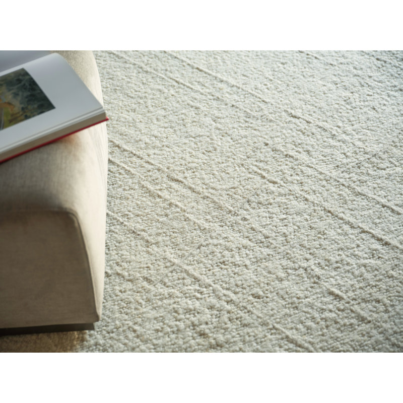 Kokomo Flatweave Wool Area Rug in Silver, Rectangle 10' x 14'