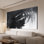 Toile, art mural noir et blanc abstrait, impression d'art mural pour le salon