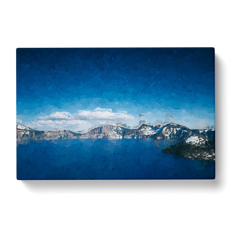 Crater Lake In Oregon In Abstract - Wrapped Canvas Print, 40cm H x 60cm W x 3cm D